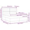 vidaXL Boxspringbett mit Matratze Dunkelgrau 200 x 180 cm Stoff