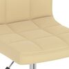 vidaXL Esszimmerstuhl Drehbar Creme Kunstleder