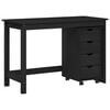 vidaXL Schreibtischschrank-Set 2 stk. Schwarz Massives Kiefernholz