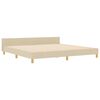 vidaXL Bettgestell mit Kopfteil Creme 200 x 200 cm Stoff