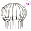 vidaXL Dachrinnenblattschutz 8 pcs Silber 160 mm Edelstahl