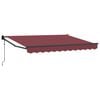 vidaXL Ausziehbare Markise Bordeauxrot 3 x 2 m Polyester und Metall