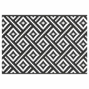 vidaXL Outdoor-Teppich ARAKIL Wei&szlig; und Schwarz 160x230 cm PP