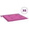 vidaXL Gartenstuhl-Kissen 6 Stk. Rosa 50x50x4 cm Stoff