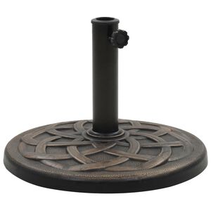 vidaXL Sonnenschirmfu&szlig; Rund 11 kg Bronze Polyharz