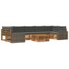 vidaXL Outdoor-Sofagarnitur 8 stk. Natur und Anthrazit