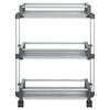 vidaXL Aufbewahrungswagen 59x20x75 cm Aluminium
