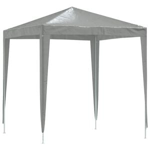vidaXL Party-Zelt 200 x 200 x 240 cm Hellgrau PE und Stahl