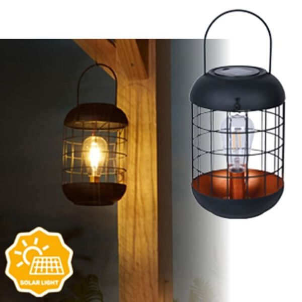 Luxform Solar LED Garten-Tischleuchte Lighthouse Kupfern und Schwarz