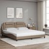 vidaXL Bett "Viana" mit Matratze Cappuccino-Braun 180x200 cm Kunstleder