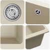 vidaXL Waschbecken Beige 530 x 460 mm 80% Quarz und 20% Harz