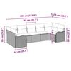 vidaXL Gartensofa-set Schwarz Poly-Rattan