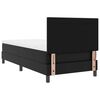 vidaXL Boxspringbett mit Matratze Schwarz 90 x 200 cm Kunstleder
