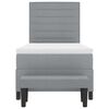 vidaXL Boxspringbett mit Kopfteil Hellgrau 90 x 190 cm Stoff