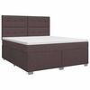 vidaXL Boxspringbett mit Matratze Dunkelbraun 180 x 200 cm Stoff