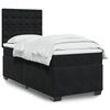 vidaXL Boxspringbett mit Matratze Schwarz 90x190 cm Samt