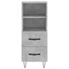 vidaXL Highboard Betongrau 34,5x34x180 cm Holzwerkstoff