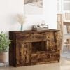 vidaXL Sideboard Ger&auml;ucherte Eiche 100 x 30 x 65,6 Holzwerkstoff