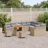 vidaXL Gartensofa-set 12 pcs Beige Poly-Rattan