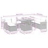 vidaXL 9-tlg. Garten-Sofagarnitur mit Kissen Beige Poly Rattan Akazie