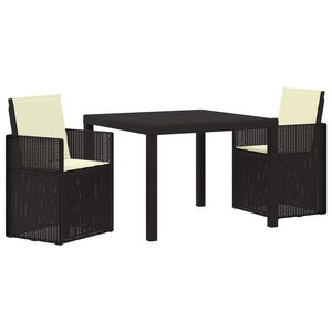 vidaXL Garten Essgruppe 3 stk. Anthrazit und Creme PP