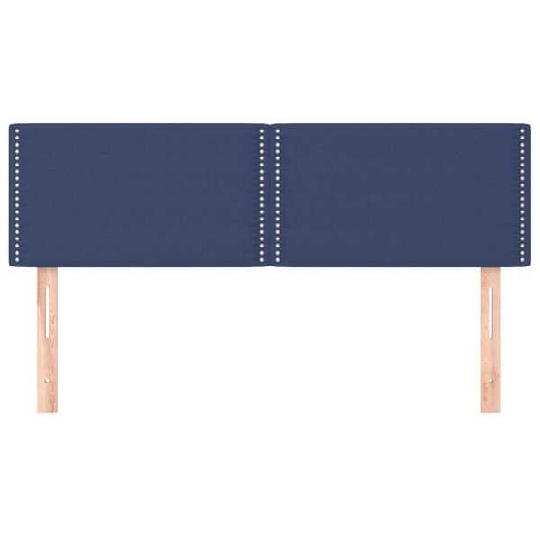vidaXL Kopfteile Blau 144x5x78/88 cm Stoff