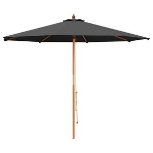 vidaXL Gartensonnenschirm &Oslash; 300 x 248 cm Massives Eukalyptus Holz