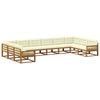 vidaXL Outdoor-Sofagarnitur 10 stk. Natur und Creme