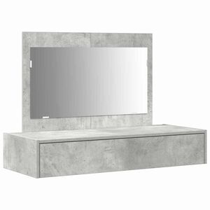 vidaXL Schminktisch Grau 100 x 40 x 70 cm Holzwerkstoff