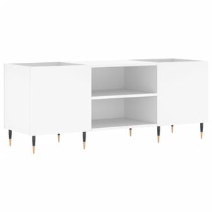 vidaXL Plattenschrank Wei&szlig; 121x38x48 cm Holzwerkstoff