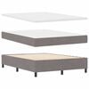 vidaXL LED Boxspringbett mit Matratze Taupe 140 x 190 cm Stoff