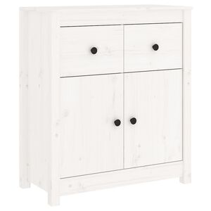 vidaXL Sideboard Wei&szlig; 70x35x80 cm Massivholz Kiefer