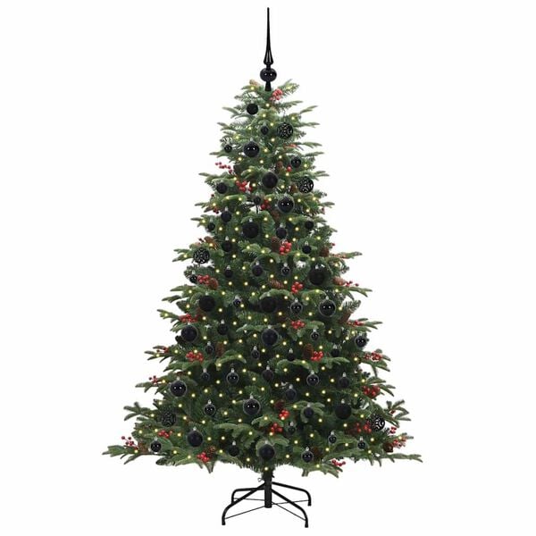 vidaXL K&uuml;nstlicher Weihnachtsbaum mit 300 LEDs mit St&auml;nder Gr&uuml;n 180 cm