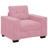 vidaXL Sofa Set 3 pcs Rosa 221 x 80 x 80 cm Samt