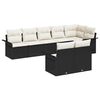 vidaXL Gartensofa-set mit Speicher 8 pcs Schwarz Poly-Rattan