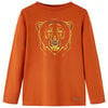 Kinder-Langarmshirt Rostbraun 128