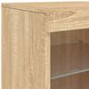 vidaXL Sideboard mit LED-Leuchten Sonoma-Eiche 41x37x67 cm