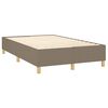 vidaXL Boxspringbett mit Matratze Taupe 120x190 cm Stoff