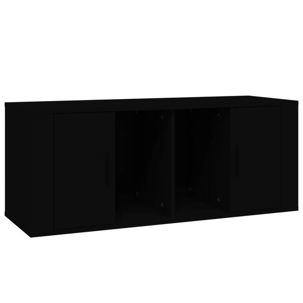 vidaXL TV-Schrank Schwarz 100x35x40 cm Holzwerkstoff