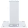 vidaXL Pfostentr&auml;ger Quadratisch 4Stk. Silber 61x61mm Verzinkter Stahl