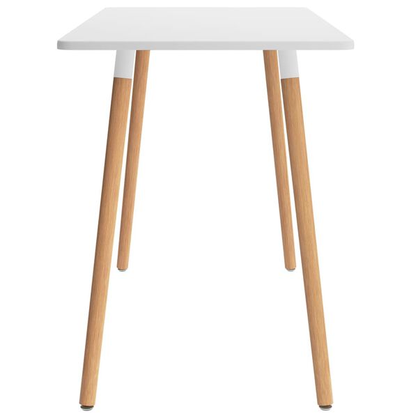 vidaXL 5-teiliges Esszimmerset 120 x 60 cm Wei&szlig; und Schwarz