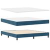 vidaXL Boxspringbett mit Matratze Dunkelblau 180 x 200 cm Samt