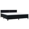 vidaXL Boxspringbett mit Matratze Schwarz 200x210 cm Samt