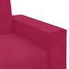 vidaXL 3-Sitzer-Sofa Weinrot 180 cm Samt