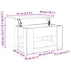 vidaXL Couchtisch Braun Eichen-Optik 79x49x41 cm Holzwerkstoff