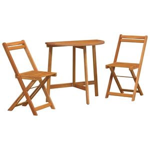 vidaXL Bistrogarnitur 3 pcs Braun Akazie Massivholz