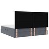vidaXL Bett mit Stauraum und LED mit LED Dunkelgrau 200 x 200 cm Samt