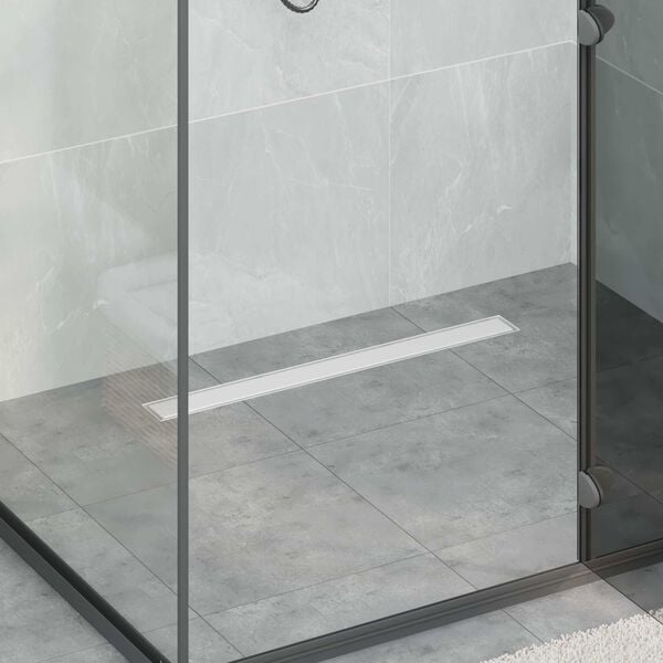 vidaXL Duschablauf 2-in-1 mit 360&deg; Siphon Silber 70 cm Edelstahl 304