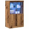 vidaXL LED-Sideboard Braun 60 x 37 x 100 cm Holzwerkstoff