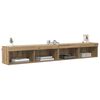 vidaXL TV-Wandregale Panama 2 pcs Artisan-Eiche 100 x 30 x 30 cm